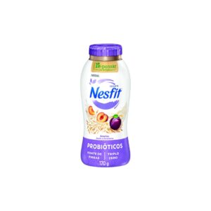 Iogurte Desnatado Ameixa, Aveia e Amaranto Zero Lactose Nesfit Nestlé Garrafa 170g